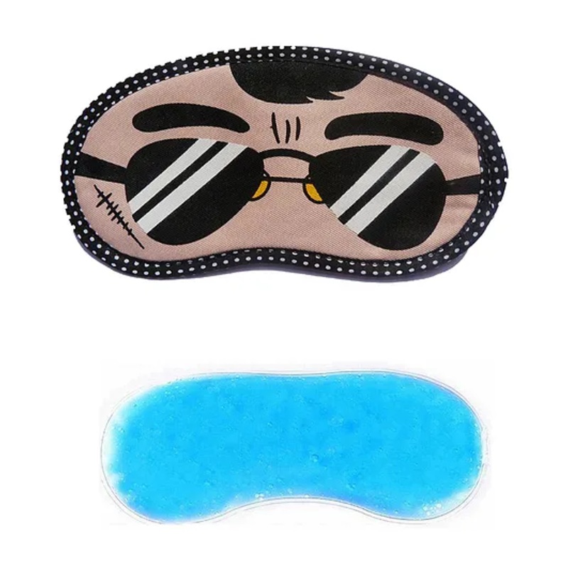 Jenna Black Specs Cartoon Face Sleeping Eye Mask With cooling Gel – Purple