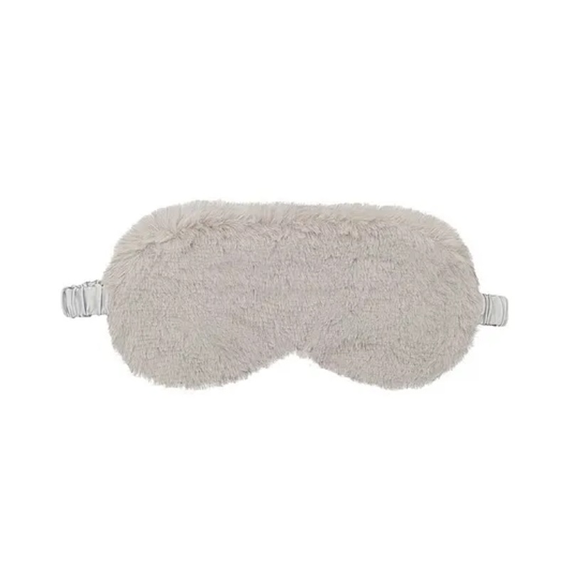 Jenna Silk Fur Plain Sleeping Eye Mask – Grey