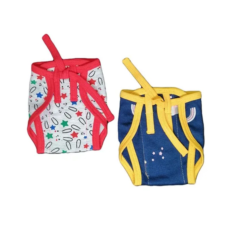 Kindermum Combo Of 2 Nappies Castle Small – Blue Red
