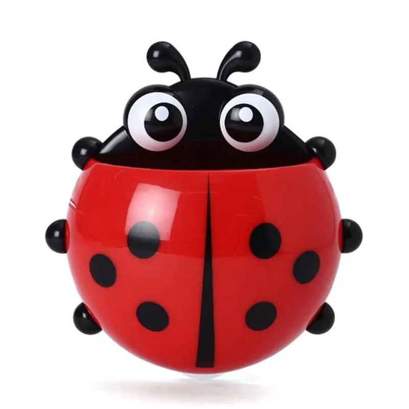 Ladybug Shaped Toothbrush Holder – Red
