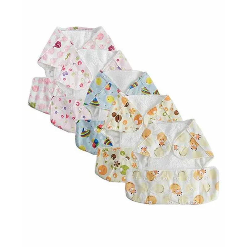 Mom’s Home Reusable Pocket Diapers With 5 Inserts Pack of 5 – Multicolor