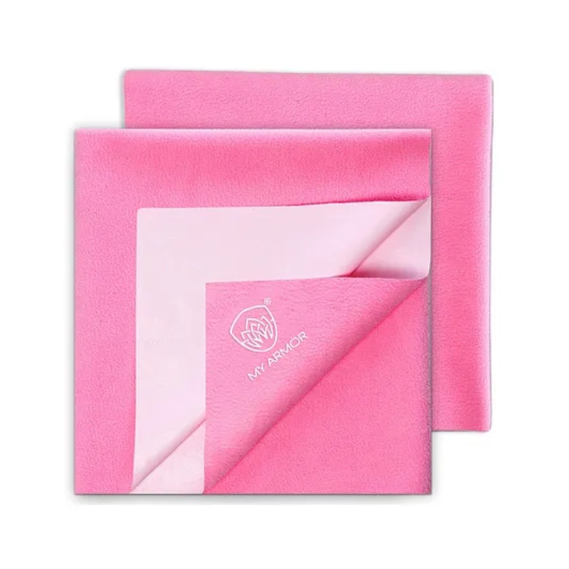 MY ARMOR Waterproof Dry Bed Protector Sheet Small Pack of 2 – Baby Pink