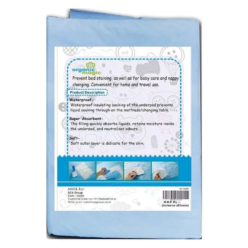 Organic Magic Disposable Underpads Sheets – Pack of 4 Sheets