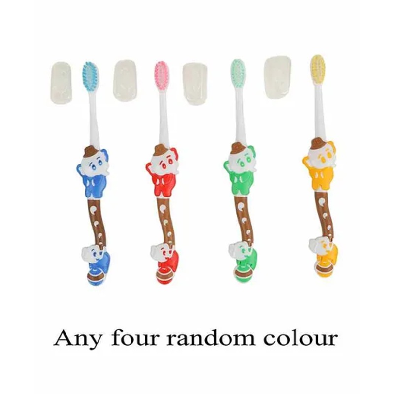Passion Petals Elephant Design Toothbrush Pack Of 3 (Color May Vary)