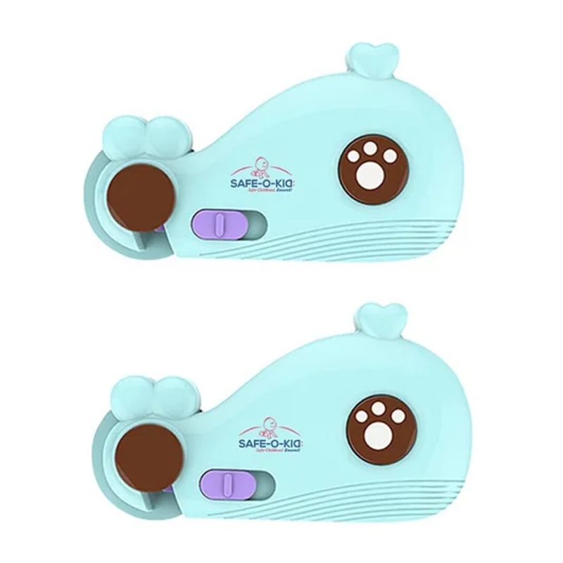 Safe-O-Kid- Whale Shaped Door Lock Pack of 2 – Blue