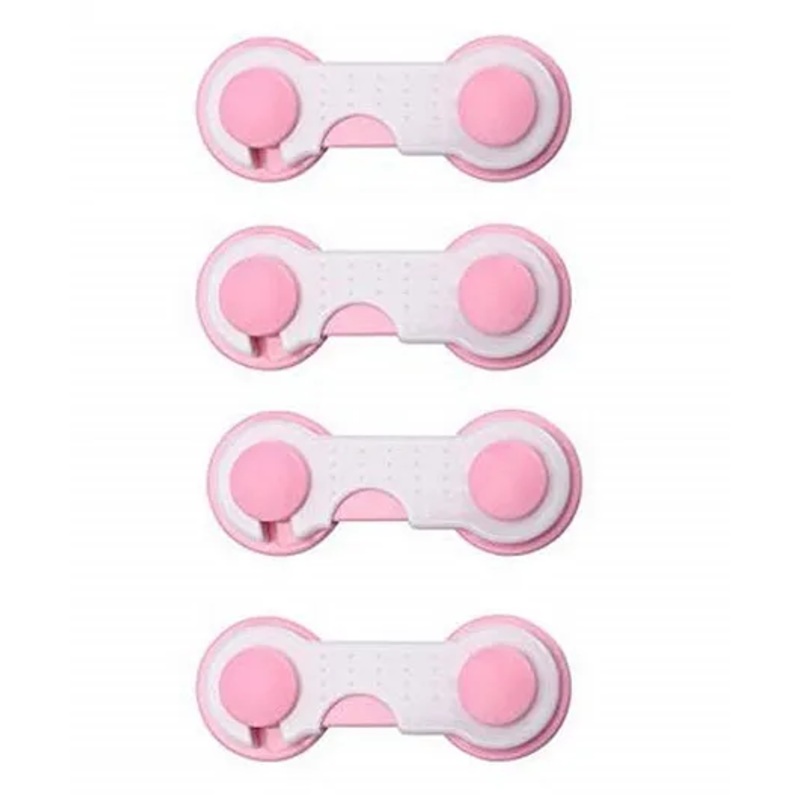 Syga Baby Safety Locks With Adjustable Straps Pack of 4 – Pink