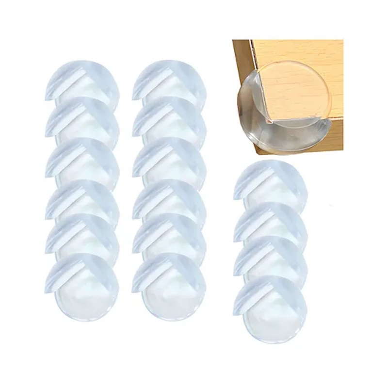 Bembika Baby Safety Corner Protector Edge & Corner Guards Round Curved 16 Pieces – White