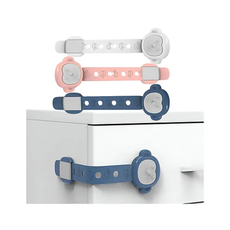 Bembika Child Safety Lock For Fridge, Drawers, Cupboard, Cabinet, Window Safety Monkey Design Multi Color – 3 Pcs