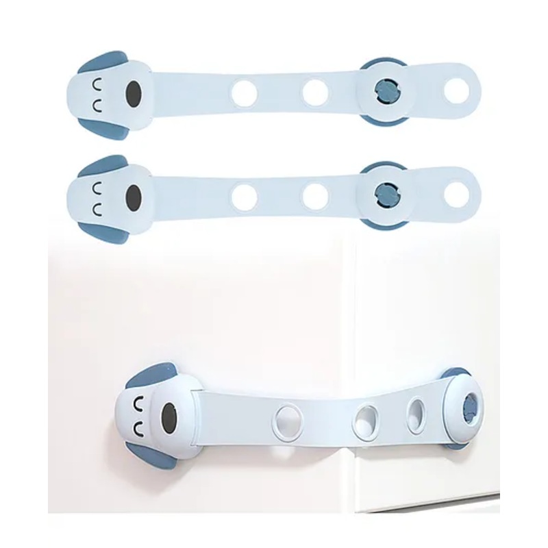 Bembika Child Safety Lock For Fridge, Drawers, Cupboard, Cabinet, Window Safety Puppy Design Blue – 2 Pcs