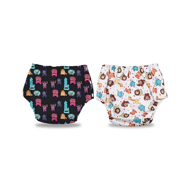 Chinmay Kids Baby Swim Diaper Waterproof Reusable Leakproof Adjustable Infant Pool Pant Boys And Girls Swim Diaper- Black White