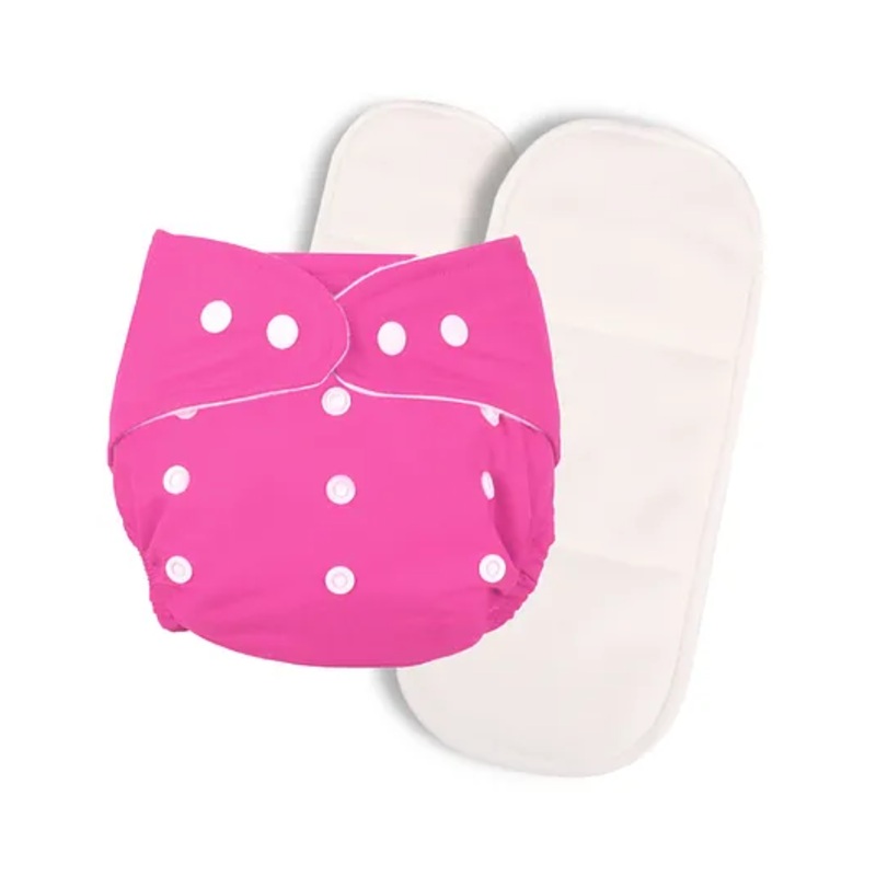 Deedry Cloth Diapers Reusable With 2 Insert – Pink