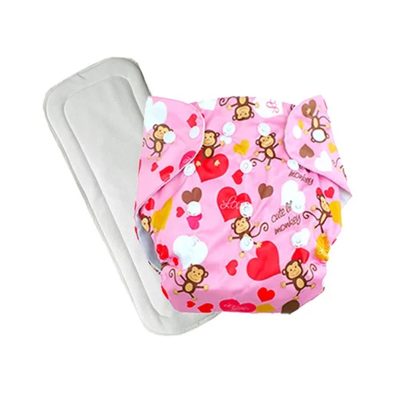 Fantasy India Washable Baby Diaper Premium Cloth Diaper Reusable Adjustable Size Waterproof Pocket Cloth Diaper Nappie – Pink