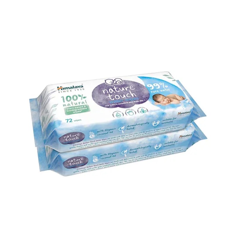 Himalaya Babycare Nature Touch Water Unscented Baby Wipes Pack of 2 – 72 pieces each