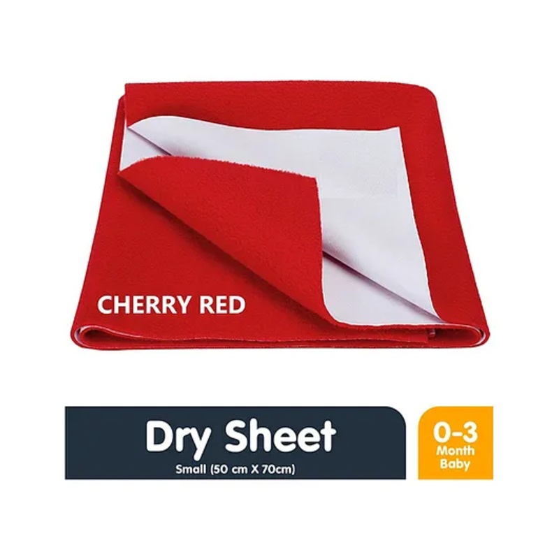 Kritiu Small Size Bed Protector Mat Dry Sheet – Red