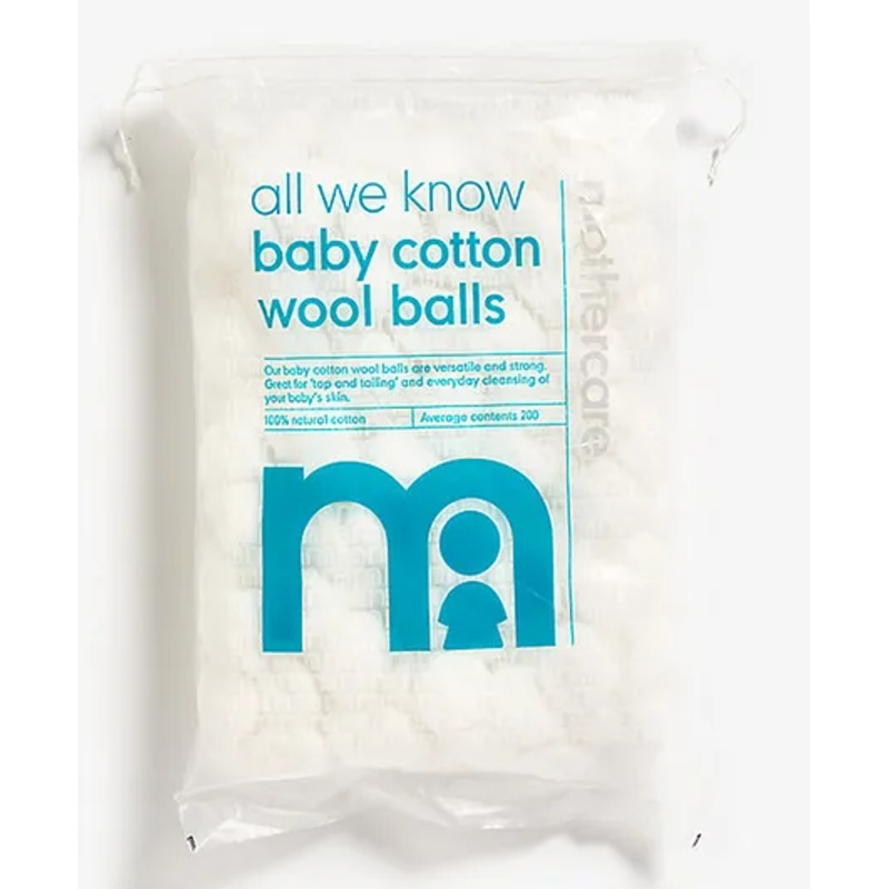 Mothercare All We Know Cotton Wool Balls White – 200 Pieces