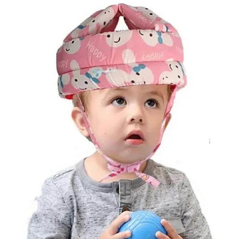 numum Baby Helmet Baby Head Protector Helmet – Pink Smiley Helmet (color and design may vary)