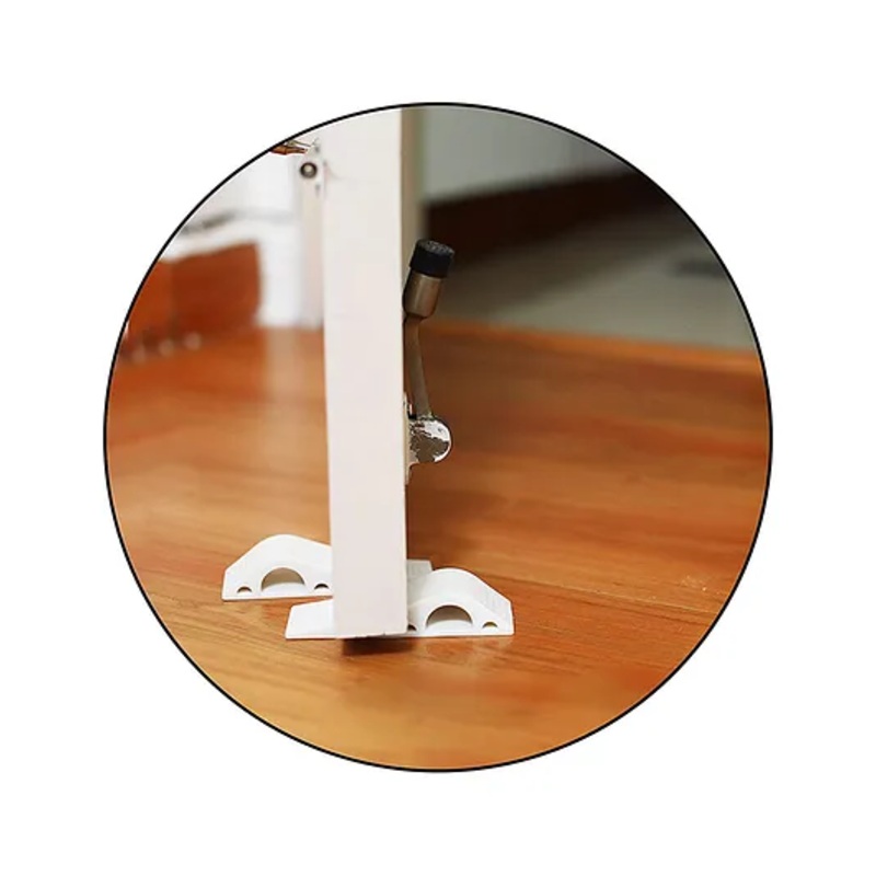 Safe-O-Kid Anti-Slip TPR Door Stopper Pack of 2 – White