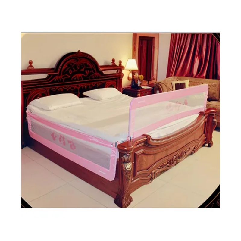 SAFE-O-KID Fully Foldable Bed Rail Guard 5 Ft Pack of 2 – Pink