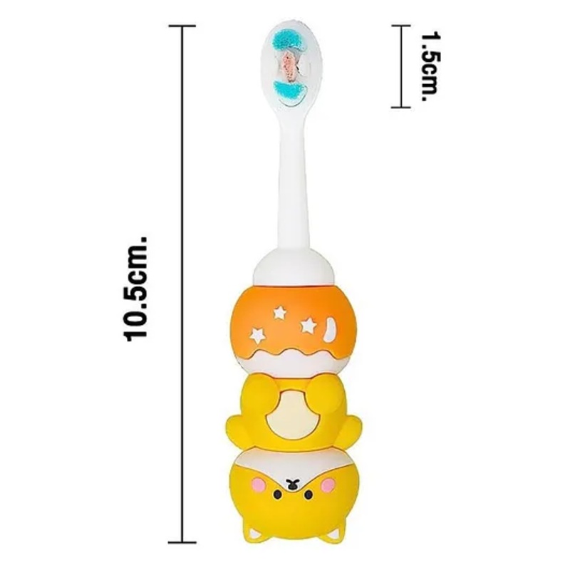 SKB Cute Bear Design Cute and Soft Tooth Brush – Yellow & Brown