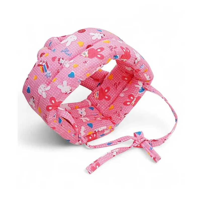 VOIDROP Baby Safety Cotton Helmet Toddler Head Protection Head Cushion Breathable Helmet – Bunny Print (Pink)
