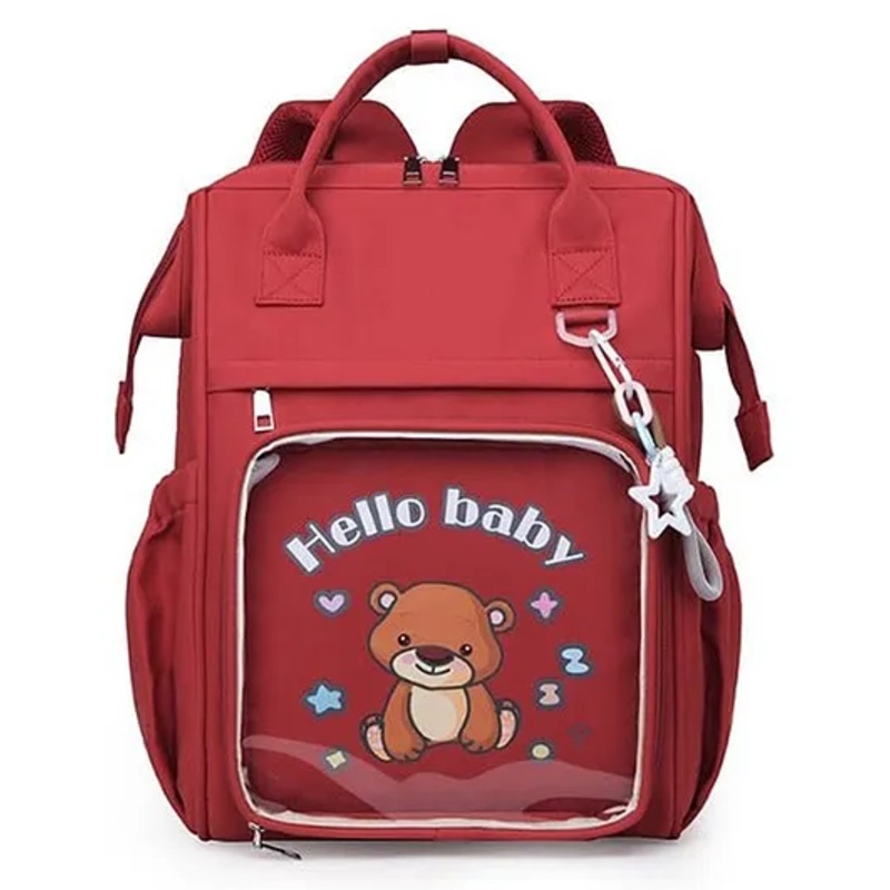 Winnies Waterproof Diaper Backpack For Mothers Travel, Multi Function Nappy Bags – Maroon