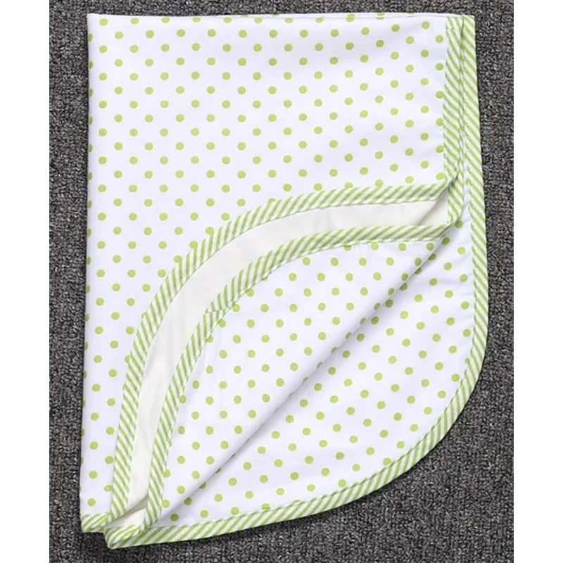Babyhug Cotton Diaper Changing Mat Small Dots Print – Green