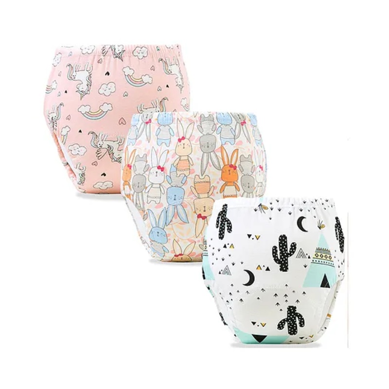 Bembika Babies Cotton Potty Training Pants Printed Design Pack 3 L Size – Multicolor