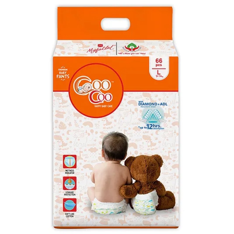 Coo Coo Baby Pullup Diaper Pants – L (66 Pieces)