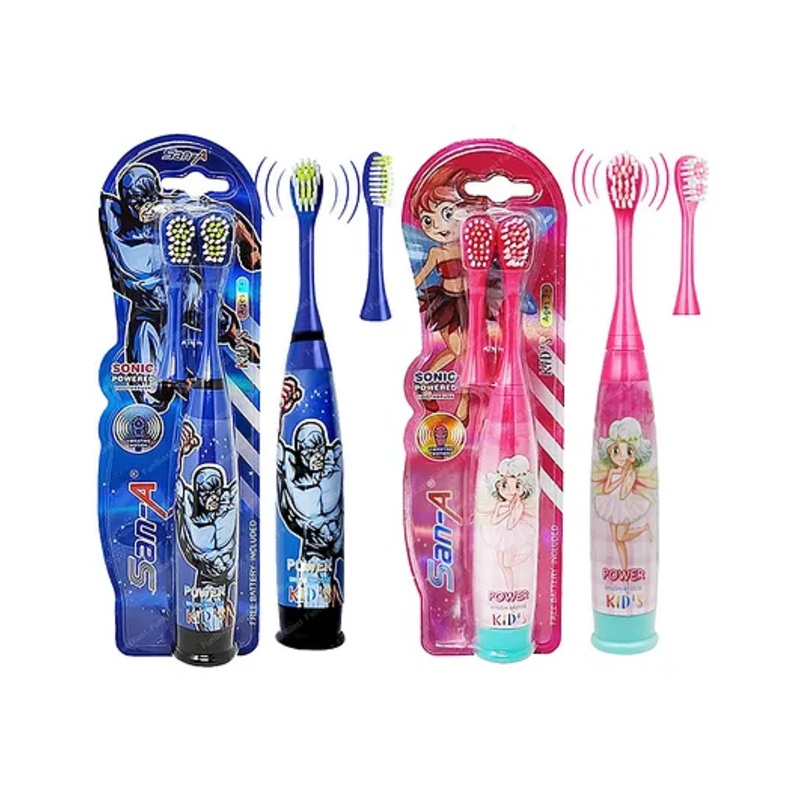 FunBlast Cartoon Theme Electric Toothbrushes for Kids  Pack of 2 Multicolor
