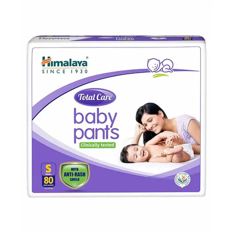 Himalaya Total Care Baby Pants Diapers With Anti Rash Shield Small – 80 Pieces