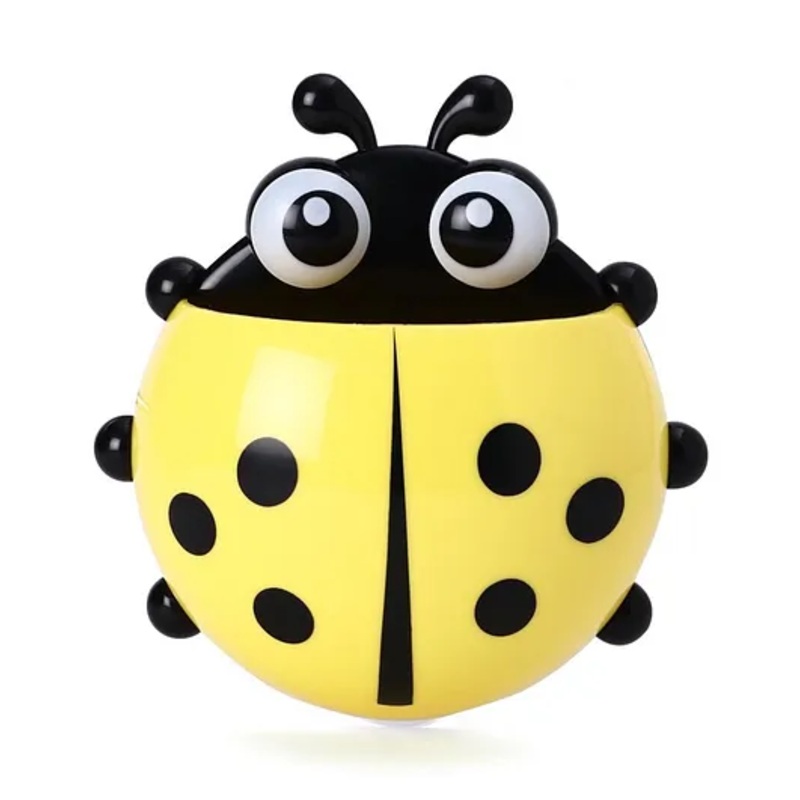 Ladybug Shaped Toothbrush Holder – Yellow