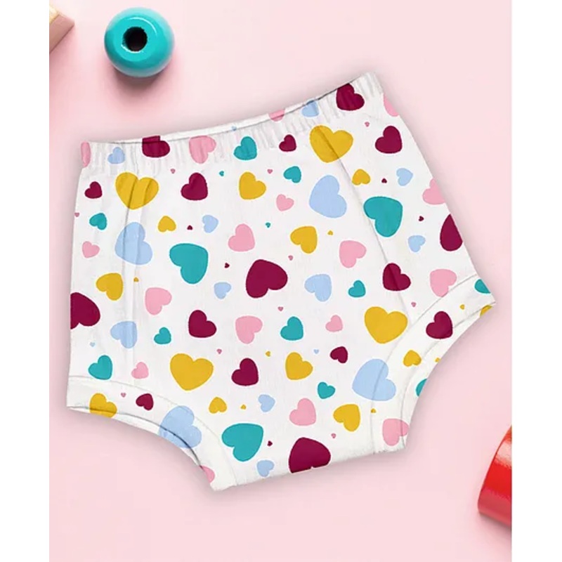 Moms Home Cotton Unisex Baby Padded Underwear -Heart- (2-3Y) Pack Of 1