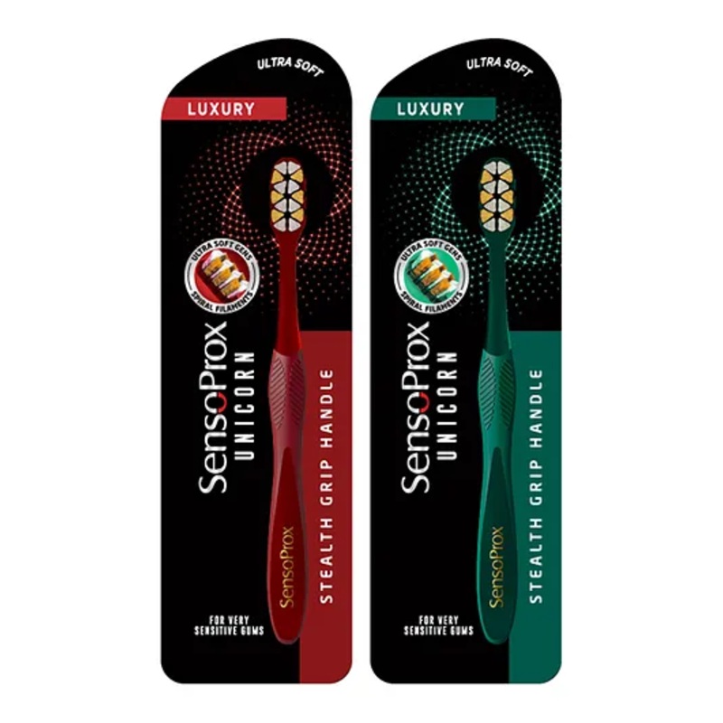 SensoProx Unicorn Toothbrush Pack of 2 – Green & Red