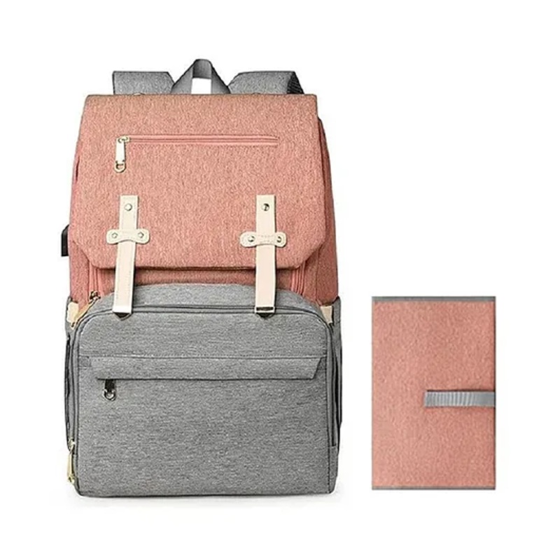 Winnies All-in-One Baby Diaper Bag Backpack Pink