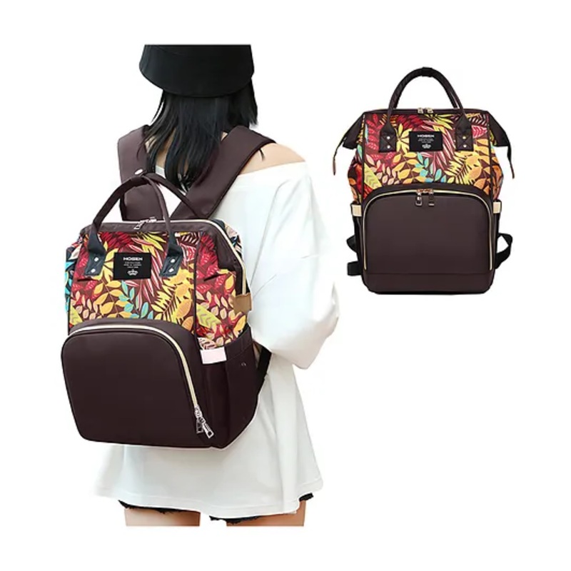 Bembika Multi Functional Waterproof Large Capacity Diaper Bags – Brown