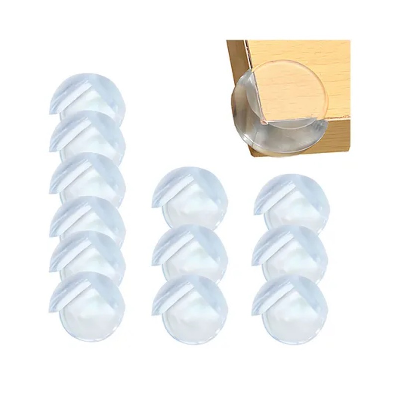 Bembika Round Shaped Baby Safety Corner Protector Pack of 12 – White