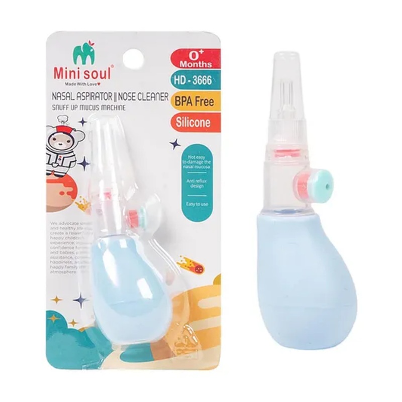 Cots and Cuddles 1pc Nose Cleaner for Infants Babies & Toddlers BPA Free Soft Silicone Nasal Mucus Suction Cleaner Tool (Random Colour)