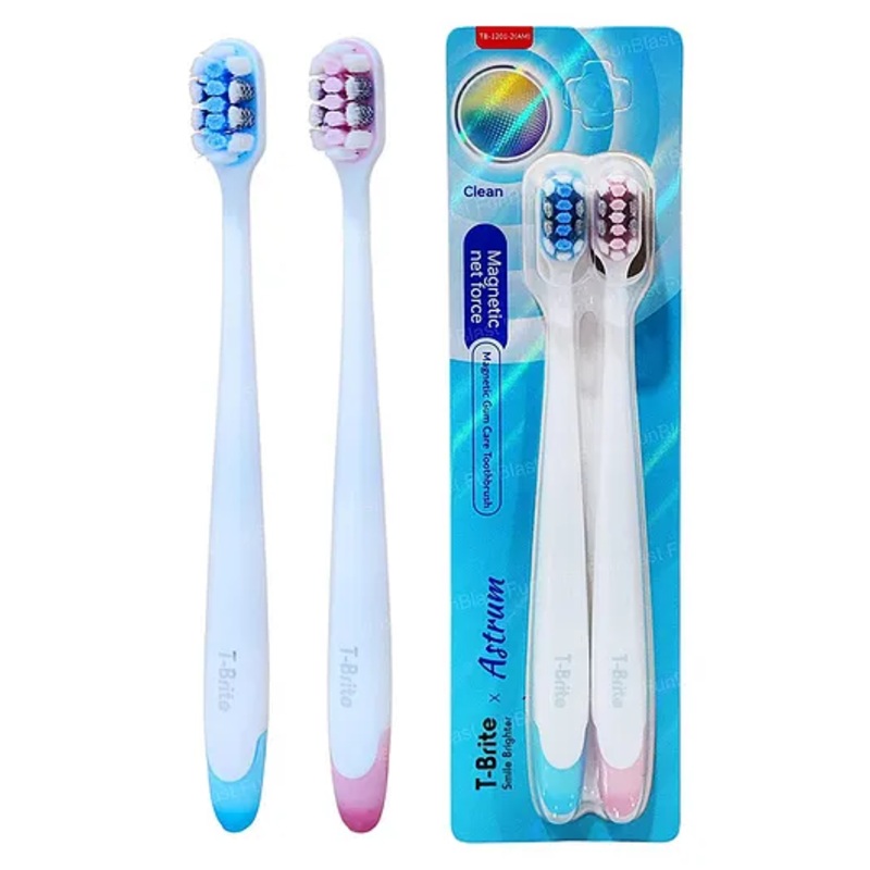 FunBlast Magnetic Gum Care Soft Bristles Manual Tooth Brush Set  Pack of 2 Multicolor