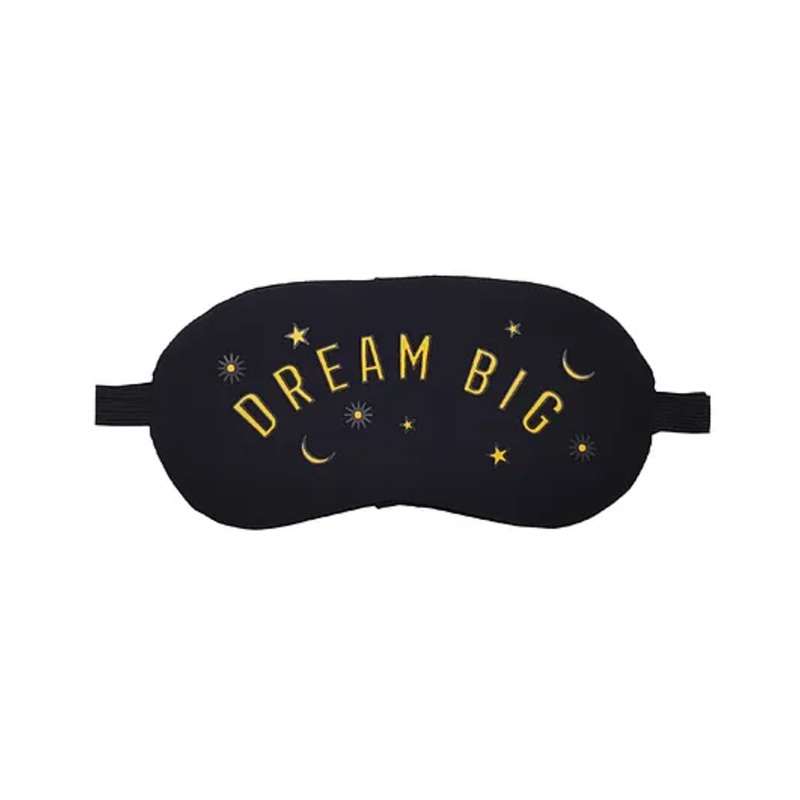 Jenna DreamBig Black Printed Sleeping Eye Mask