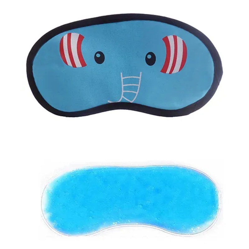 Jenna Elephant Face Sleeping Eye Mask With Cooling Gel – Blue