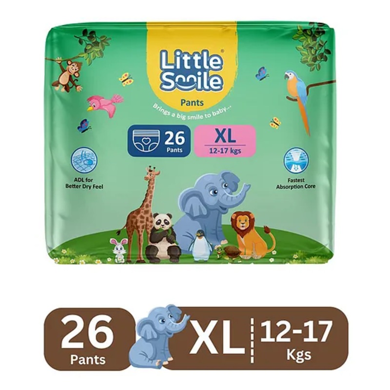 Little Smile Better Dry Feel Baby Diaper Pants – XL (26 Pieces)