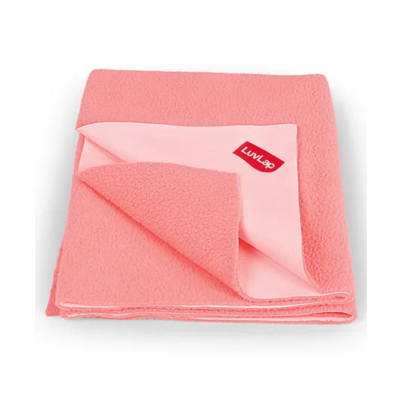 LuvLap Instadry Extra Absorbent Quick Dry Sheet for baby, Baby Bed Protector, Waterproof baby sheet, 0m+ – Extra Large, 140 x 200cm (Salmon Rose)