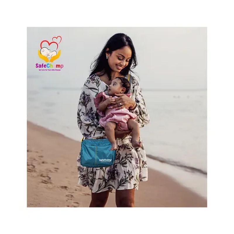 SafeChamp Amore Multipurpose Diaper Bag Cum Sling Mother Diaper Bag For Short Use  – Cyan Blue