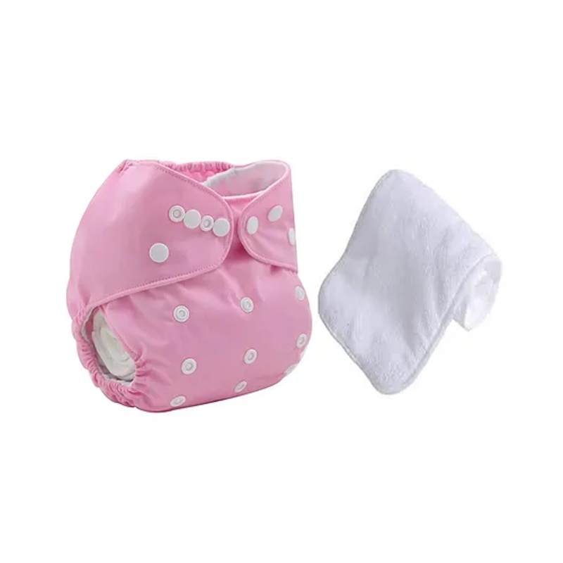 Sparkle Joy Free Size Reusable Cloth Diaper With Insert – Pink
