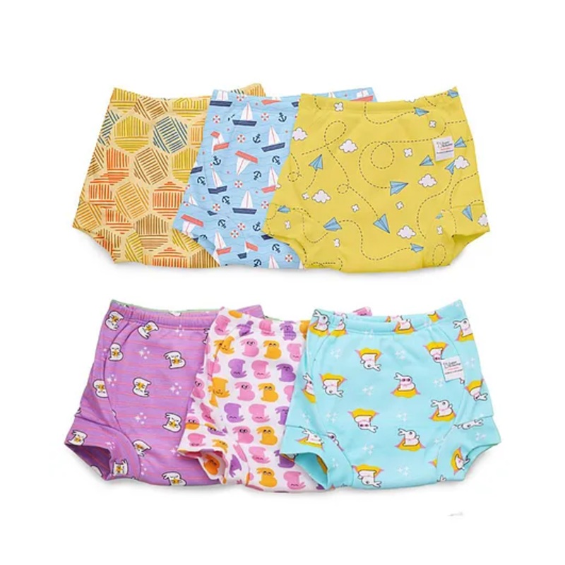 SuperBottoms Padded Underwear Potty Training Pants Size 0 Pack of 6 ( Colour May Vary )