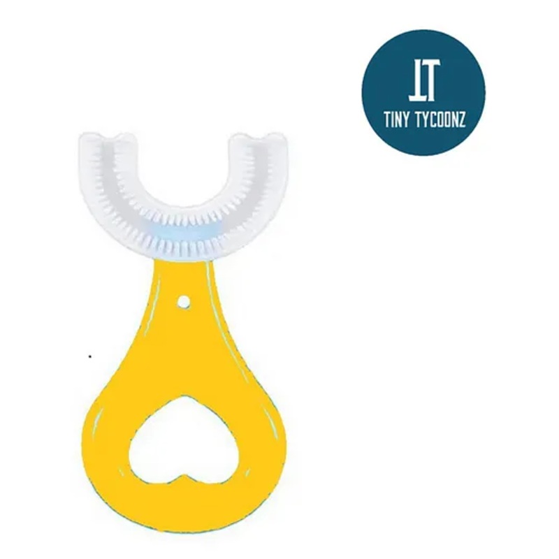 Tiny Tycoonz Soft Sillicone U Shaped Toothbrush Pack of 1 – Yellow
