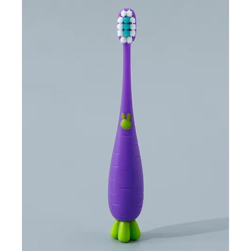 Tooth Brush with Ultra Soft Bristles Carrot Design – Violet