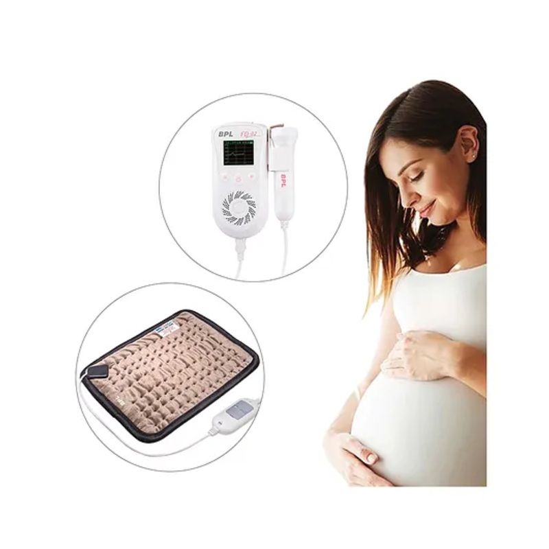 BPL Medical Technologies Pre-Pregnancy Combo – FD-02 Fetal Doppler + Orthopaedic Electric Heating Belt – XL