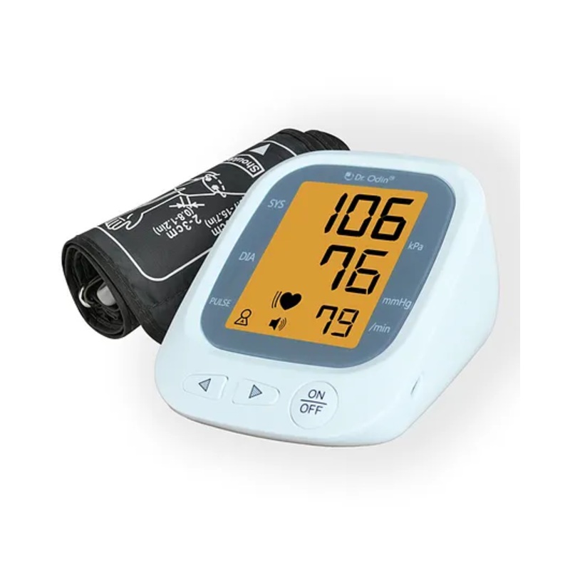 Dr.Odin JN-163B Blood Pressure Monitor with Large LCD Display, Voice Function, 2 User Suppport, USB Type-C | White