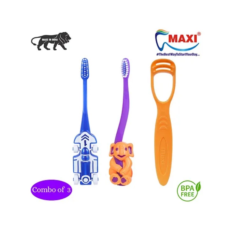 MAXI Junior Oral Care Combo Pack of 3 – Multicolor